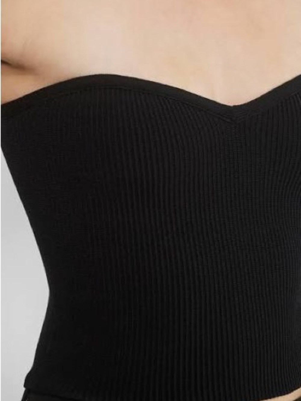 babaton sculpt knit sweetheart tube top
